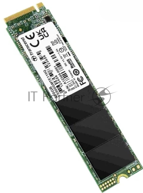 Накопитель Transcend SSD SSD110Q, 500GB, M.2(22x80mm), NVMe, PCIe 3.0 x4, QLC, R/W 1900/900MB/s, IOPs 90 000/200 000, TBW 150, DWPD 0.27 (3 года)