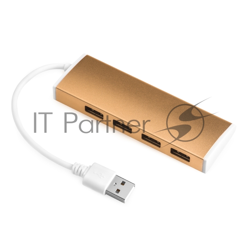 Контроллер Greenconnect USB 2.0 Хаб GCR-UH214BR на 4 порта 0,15m , Bronze (GCR-UH214BR)