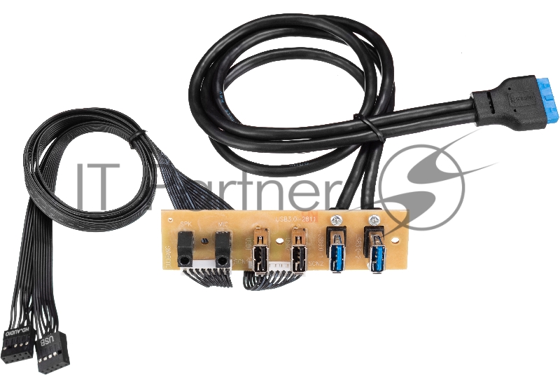 ЮСБ и Аудио панель для корпуса USB module, 2xUSB2.0+2xUSB3.0, PCB board+Audio+Cables for FL-301