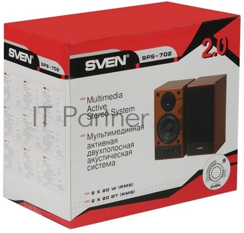 Колонки Sven SPS-702 2.0 черный 40Вт