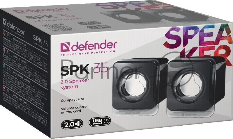 Колонки DEFENDER SPK 35 (2.0 ,5 Вт, питание от USB)