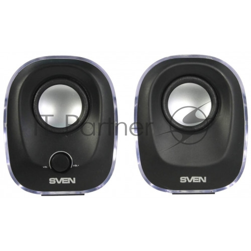 Колонки Sven 330 2.0 черный 5Вт