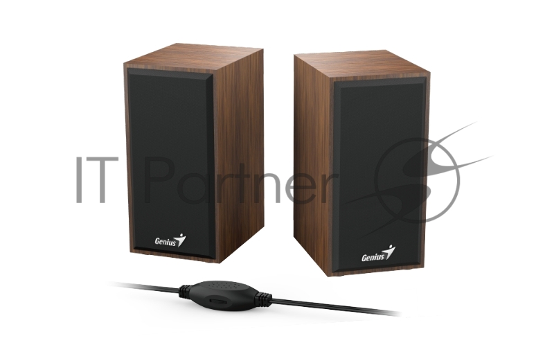 Колонки Genius SP-HF180, 2.0, 2 x 3W, USB-power, Wood