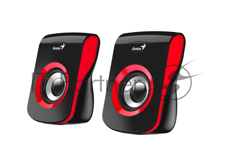 Колонки Genius SP-Q180, 2.0, 2 x 3W RMS, USB-power, Red