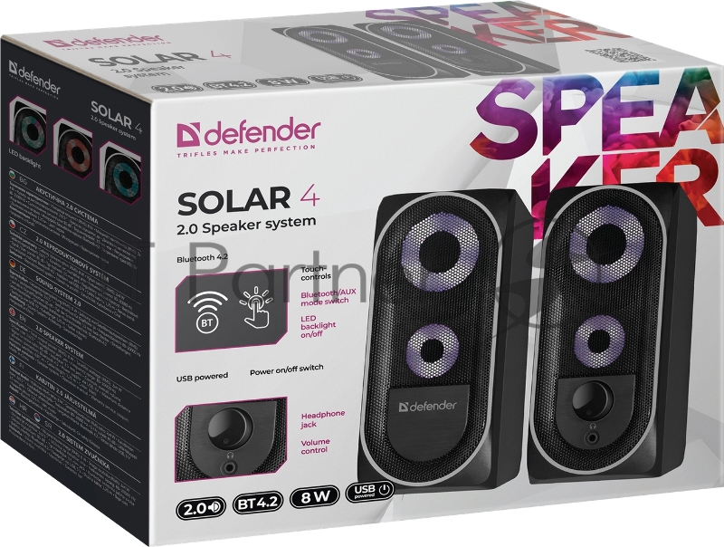 Акустическая система 2.0 SOLAR 4 65404 DEFENDER