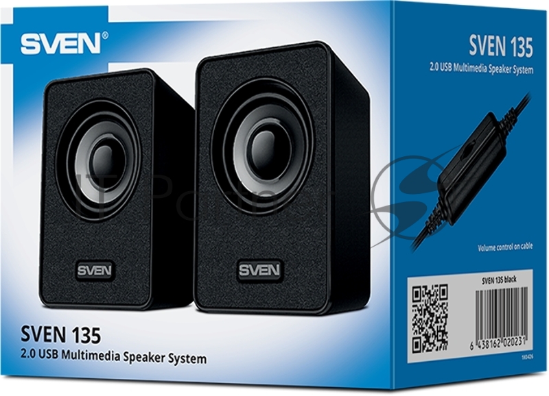 Акустическая система SVEN 135, черный (6 Вт, питание USB)