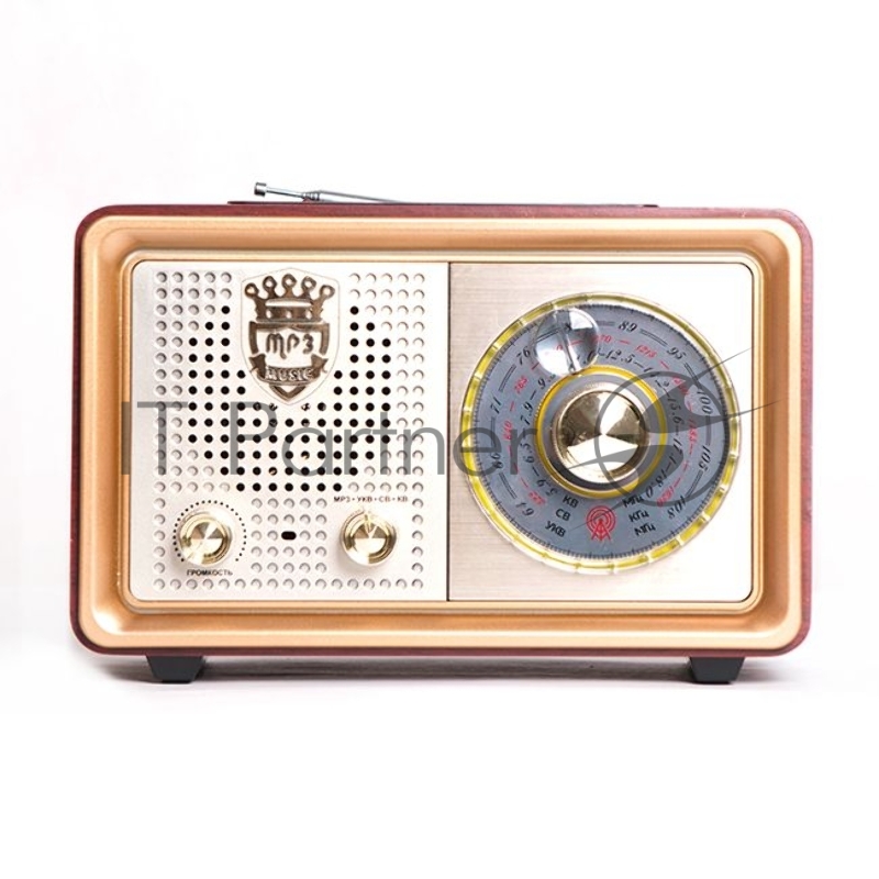 Радиоприемник портативный Сигнал БЗРП РП-324 коричневый USB SD/microSD