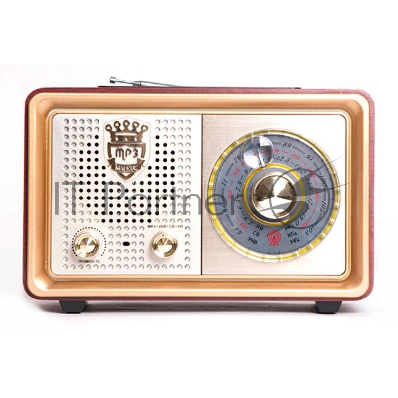 Радиоприемник портативный Сигнал БЗРП РП-324 коричневый USB SD/microSD