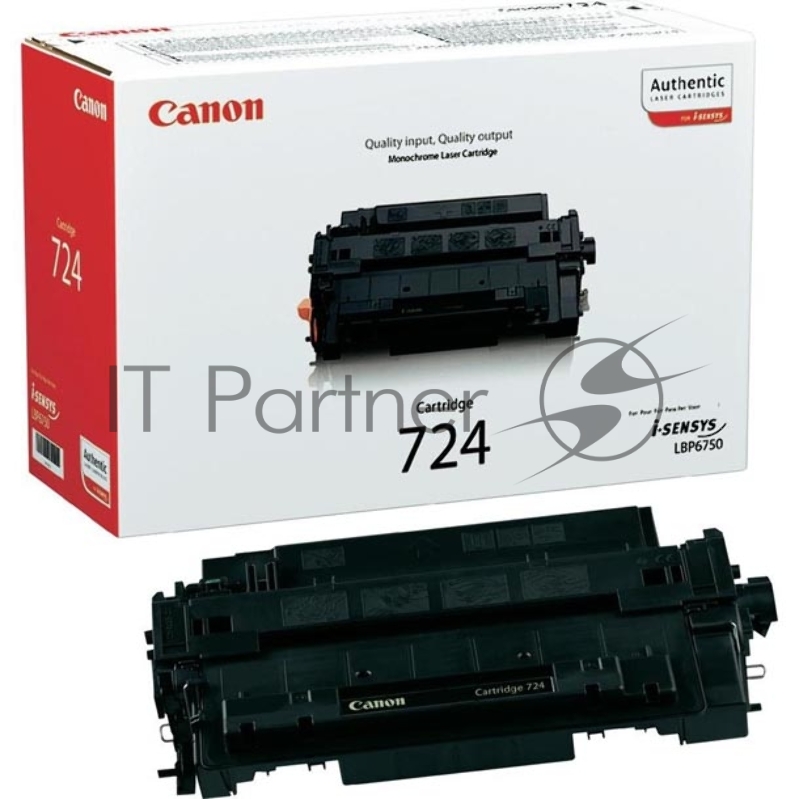 Тонер-картридж Canon Cartridge 724 (3481B002) черный, 6000 стр., для LBP6750Dn