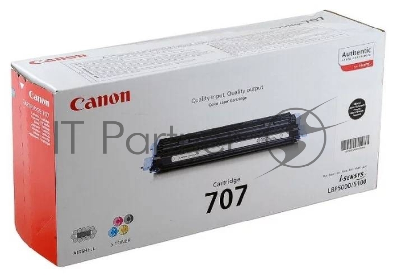 Тонер-картридж Canon 707Bk (9424A004) Black черный, 2500 стр., для LBP- 5000/5100
