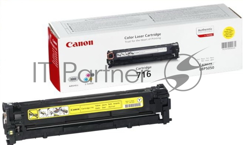 Тонер-картридж Canon Cartridge 716Y (1977B002) желтый, 1500 стр., для LBP-5050/5050N