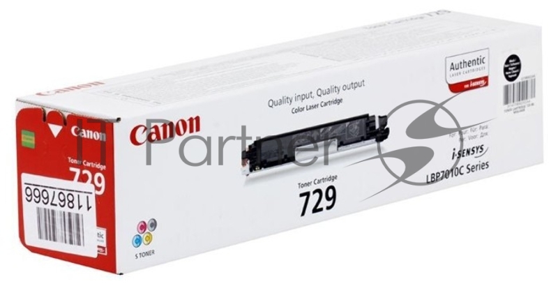 Тонер-картридж Canon Cartridge 729BK (4370B002) черный, 1200 стр., для LBP-7010C/7018C