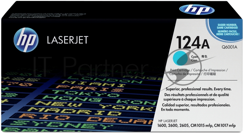 Тонер-картридж HP Q6001A голубой для Color LaserJet 2600 2000стр.