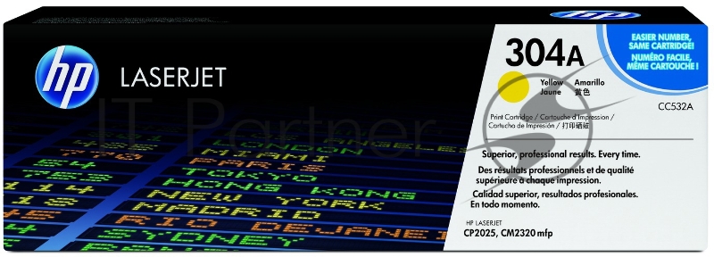 Тонер-картридж HP CC532A желтый для LJ CP2025/CM2320 2800стр.