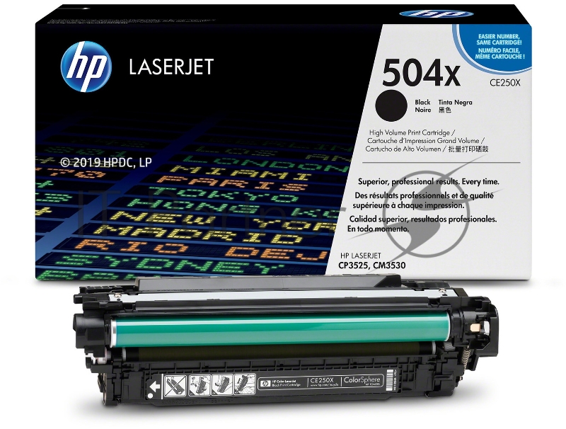 Тонер-картридж HP CE250X черный для CLJ CM3530/CP3525 10500стр.
