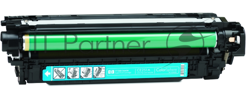 Тонер-картридж HP CE251A голубой для CLJ CM3530/CP3525 7000стр.