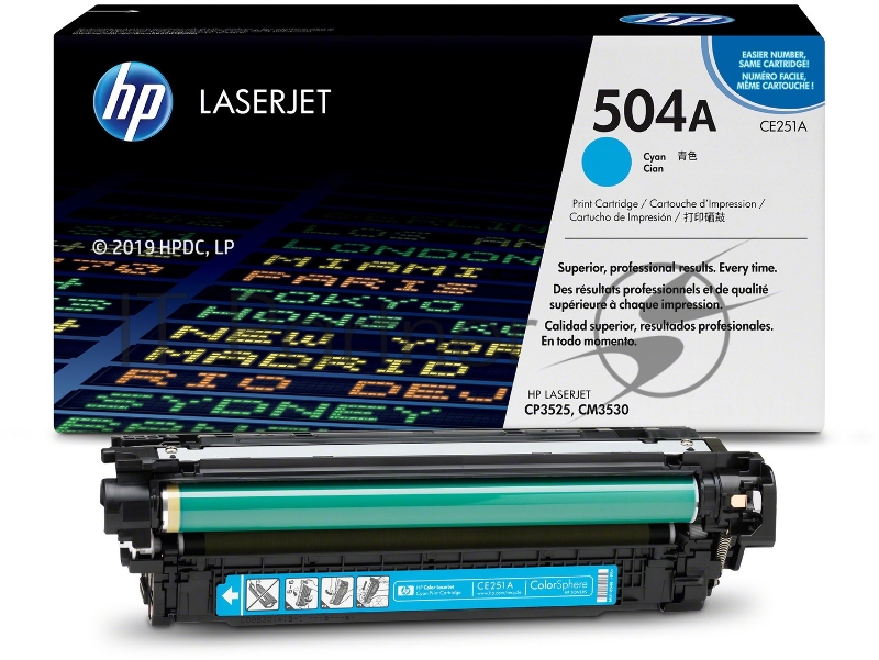 Тонер-картридж HP CE251A голубой для CLJ CM3530/CP3525 7000стр.