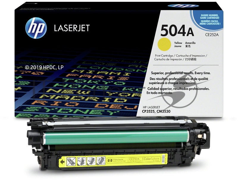 Тонер-картридж HP CE252A желтый для CLJ CM3530/CP3525 7000стр.