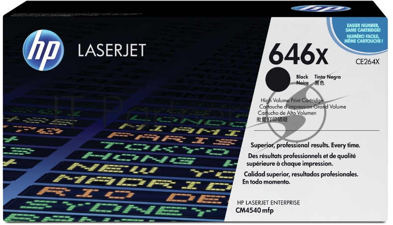 Тонер-картридж HP CE264X черный CLJ CM4540, Black, (17000стр.)