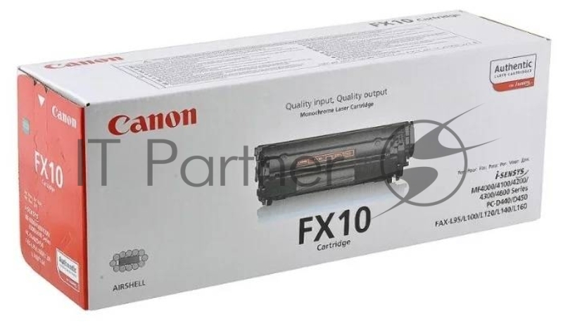 Тонер-картридж Canon FX-10 (0263B002) черный для FAX L100/120, MF4018/4120/4140/4150/4270/432 2000 стр.