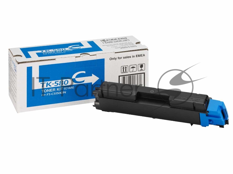 Тонер-картридж Kyocera TK-580C (1T02KTCNL0) голубой для FS-C5150DN 2800 стр.