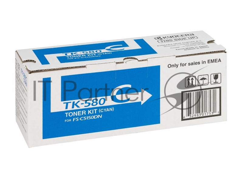 Тонер-картридж Kyocera TK-580C (1T02KTCNL0) голубой для FS-C5150DN 2800 стр.