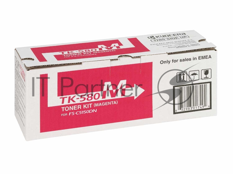 Тонер-картридж Kyocera TK-580M (1T02KTBNL0) пурпурный для FS-C5150DN 2800 стр.