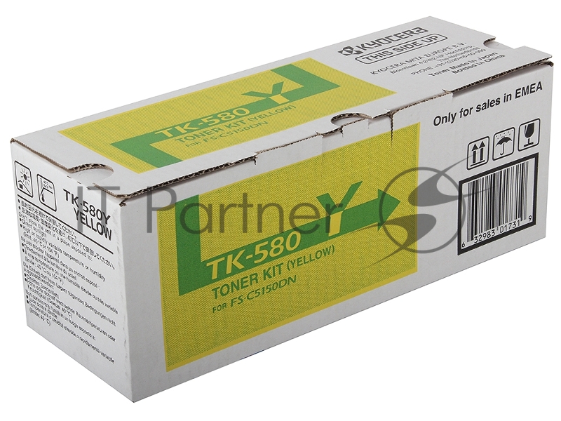 Тонер-картридж Kyocera TK-580Y (1T02KTANL0) желтый для FS-C5150DN 2800 стр.