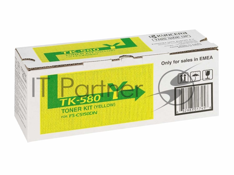 Тонер-картридж Kyocera TK-580Y (1T02KTANL0) желтый для FS-C5150DN 2800 стр.