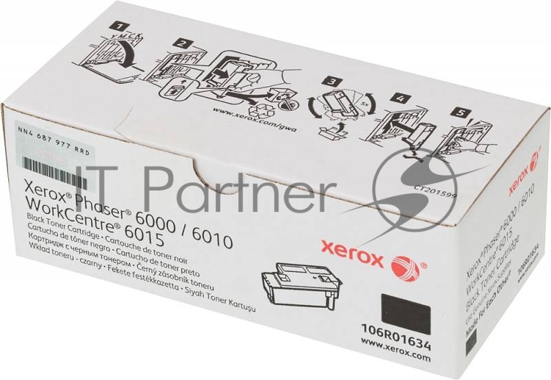 Тонер-картридж Xerox 106R01634 черный для Xerox Ph 6000/6010N/WC 6015 (2000 стр.)(Channels)