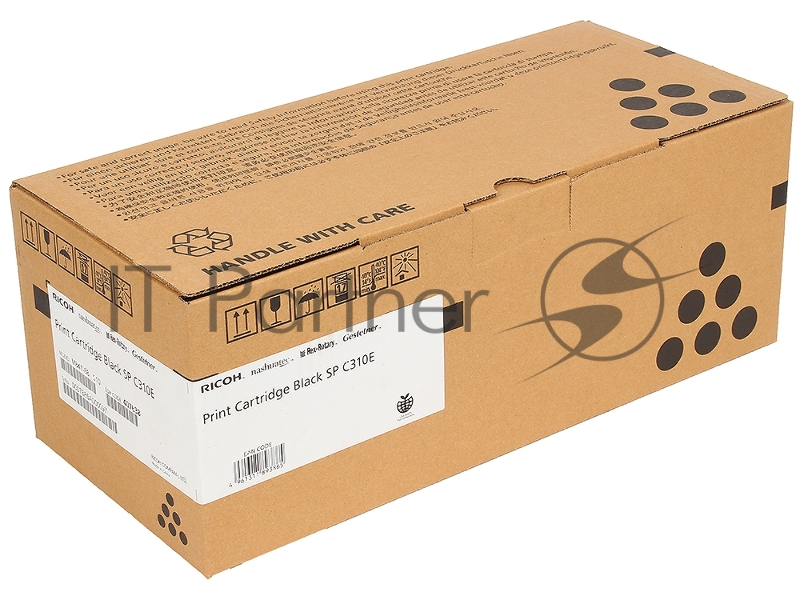 Тонер-картридж Ricoh тип SPC310E (407638/406348) черный 2800 отпечатков (для SP C320DN), 2500 отпечатков (для SP C242DN/C242SF), 2300 стр A4 (5%, ISO 2800, для SP C340/ C342DN), для Aficio SP C231SF/C232SF/ SP C231N/C232DN/C311N/C312DN/C320