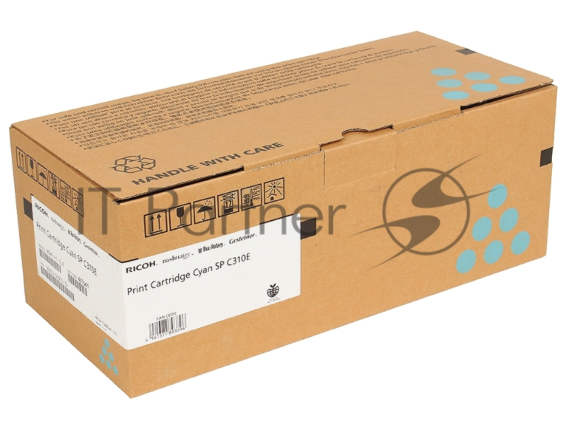 Тонер-картридж Ricoh тип SPC310E (407641/406349), голубой, 2800 отпечатков (для SP C320DN), 2500 отпечатков (для SP C242DN/C242SF), 2300 стр. A4 (5%, ISO 2800, для SP C340/ C342DN), для Aficio SP C231SF/C232SF/ SP C231N/C232DN/C311N/C312DN/C320