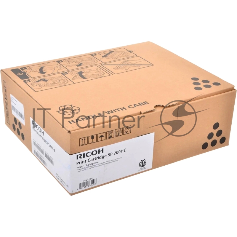 Тонер-картридж Ricoh SP 200HE (ранее SP 200HS) черный для SP210/SP212w/SP212SFNw/SP200N/ 2600 стр.