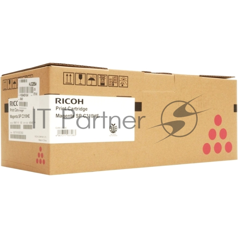 Тонер-картридж Ricoh тип SPC310HE (407636/406481), малиновый высокой емкости, 6600 отпечатков (для SP C320DN), 6000 отпечатков (для SP C242DN/C242SF), 4600 стр. A4 (5%, ISO 6600, для SP C342DN), для Aficio SP C231SF/C232SF/ SP C231N/C232DN/C311N/C312