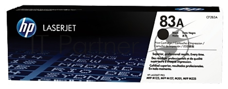 Тонер Картридж HP 83A CF283A черный для HP LJ Pro M125nw/M127fw (1500стр.)