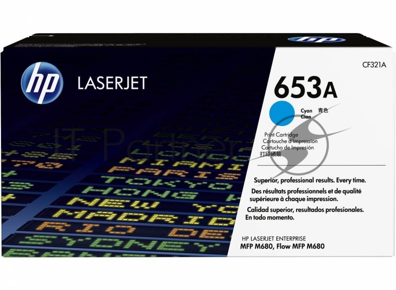 Тонер Картридж HP 653A CF321A голубой для HP MFP M680 (16000стр.)
