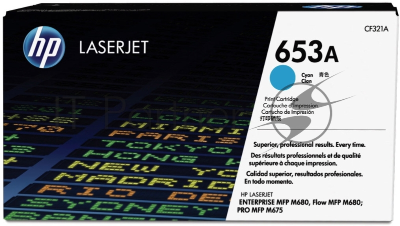 Тонер Картридж HP 653A CF321A голубой для HP MFP M680 (16000стр.)