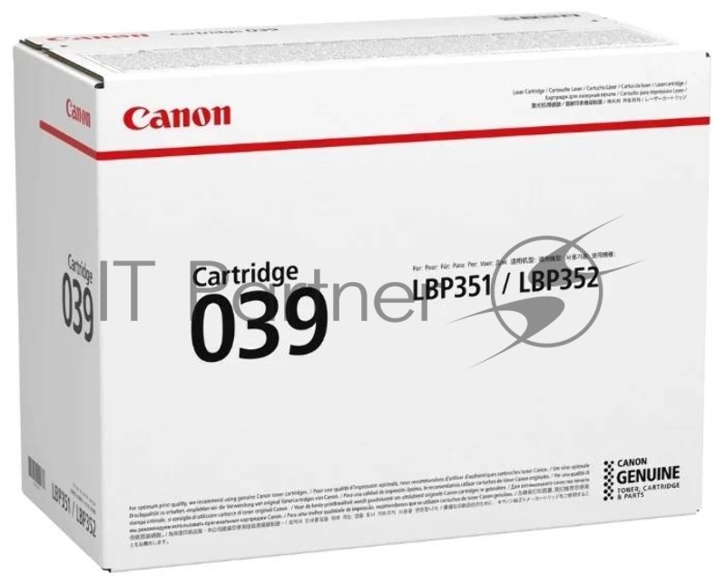 Тонер-картридж Canon Cartridge 039BK (0287C001) черный, 11000 стр., для LBP351x/352x