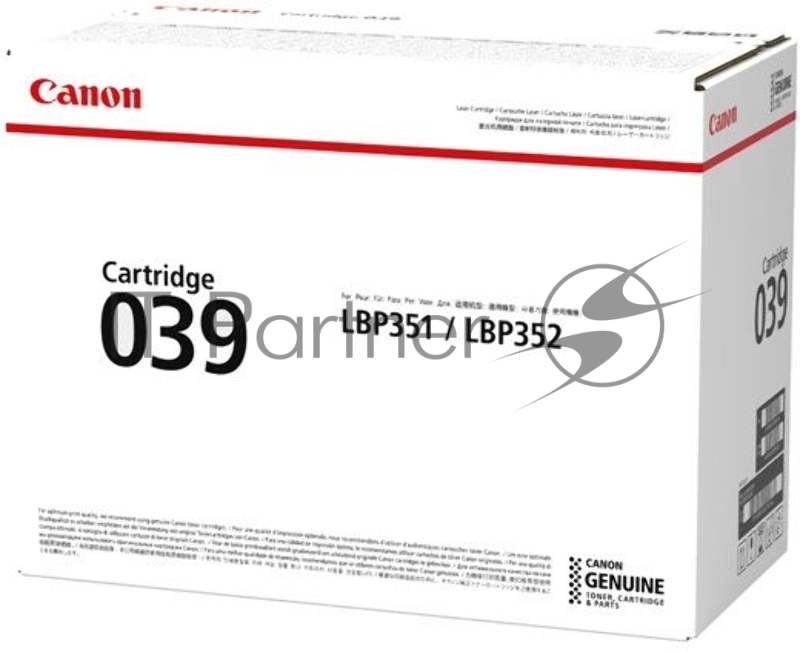 Тонер-картридж Canon Cartridge 039BK (0287C001) черный, 11000 стр., для LBP351x/352x