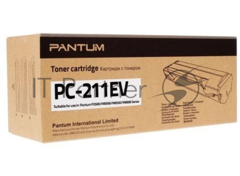 Тонер-картридж Pantum PC-211EV черный для P2200/2207/2500/2500W/6500/655 1600 стр.