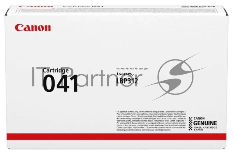 Тонер-картридж Canon Cartridge 041 (0452C002) черный, 10000 стр., для LBP312x