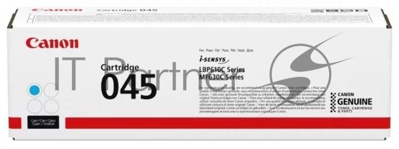 Тонер-картридж Canon 045C голубой, 1300 стр., для i-SENSYS MF631/633/635, LBP611