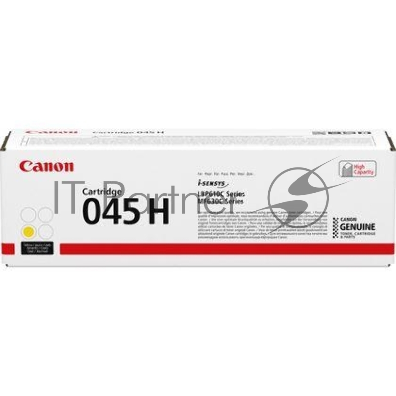 Тонер-картридж Canon 045Y H желтый, 2200 стр., для i-SENSYS MF631/633/635, LBP611