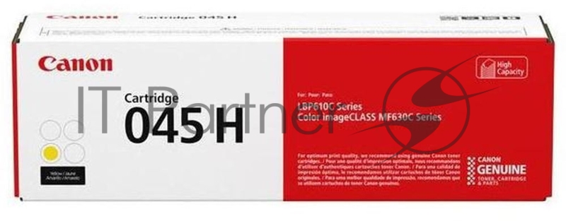 Тонер-картридж Canon 045Y H желтый, 2200 стр., для i-SENSYS MF631/633/635, LBP611