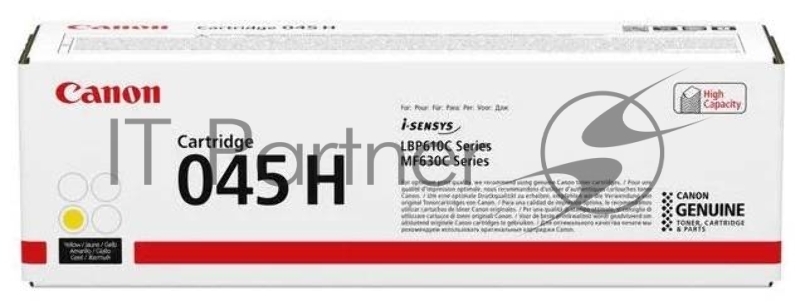 Тонер-картридж Canon 045Y H желтый, 2200 стр., для i-SENSYS MF631/633/635, LBP611