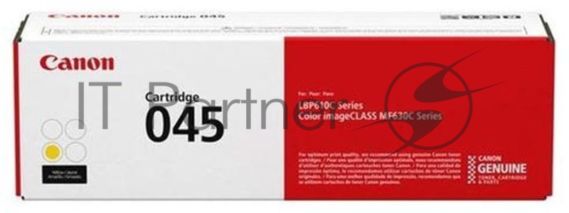 Тонер-картридж Canon 045Y желтый, 1300 стр., для i-SENSYS MF631/633/635, LBP611