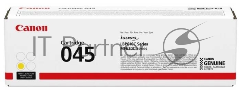 Тонер-картридж Canon 045Y желтый, 1300 стр., для i-SENSYS MF631/633/635, LBP611