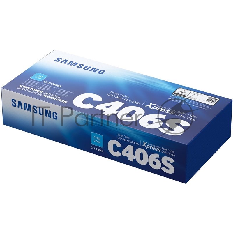 Тонер-картридж SAMSUNG CLT-C406S/ ST986A голубой для Samsung CLP-360/365/CLX-3300/3305 (1000стр.)