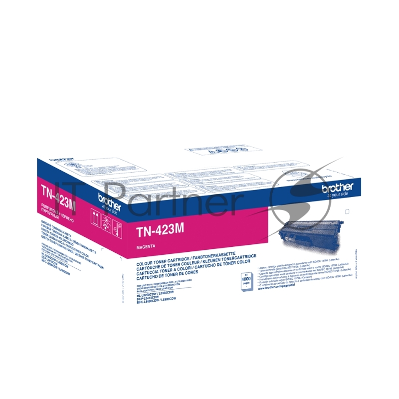 Тонер-картридж Brother TN-423M пурпурный (4000 стр.) для HL-L8260CDW, HL-L8360CDW, DCP-L8410CDW, MFC-L8690CDW, MFC-L8900CDW