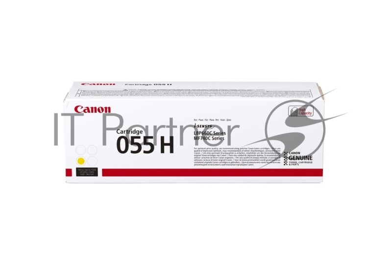 Тонер Картридж Canon 055 H Y 3017C002 желтый (5900стр.) для Canon MF645Cx/MF643Cdw/MF641Cw/LBP62